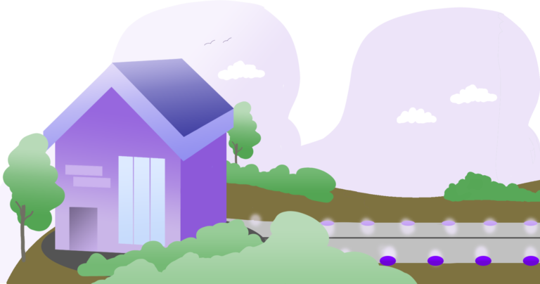 Purple concept house