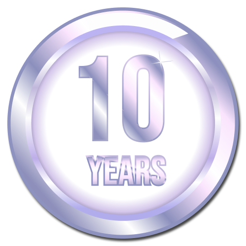 Anniversary badges year 10